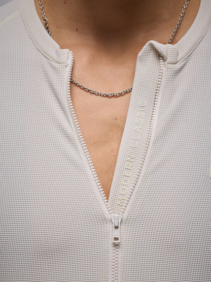 MODERN CLASSIC WAFFLE SS JERSEY - MOON