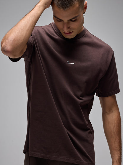 CAMISETA OVERSIZED 100% ALGODÓN G90 - CAFÉ
