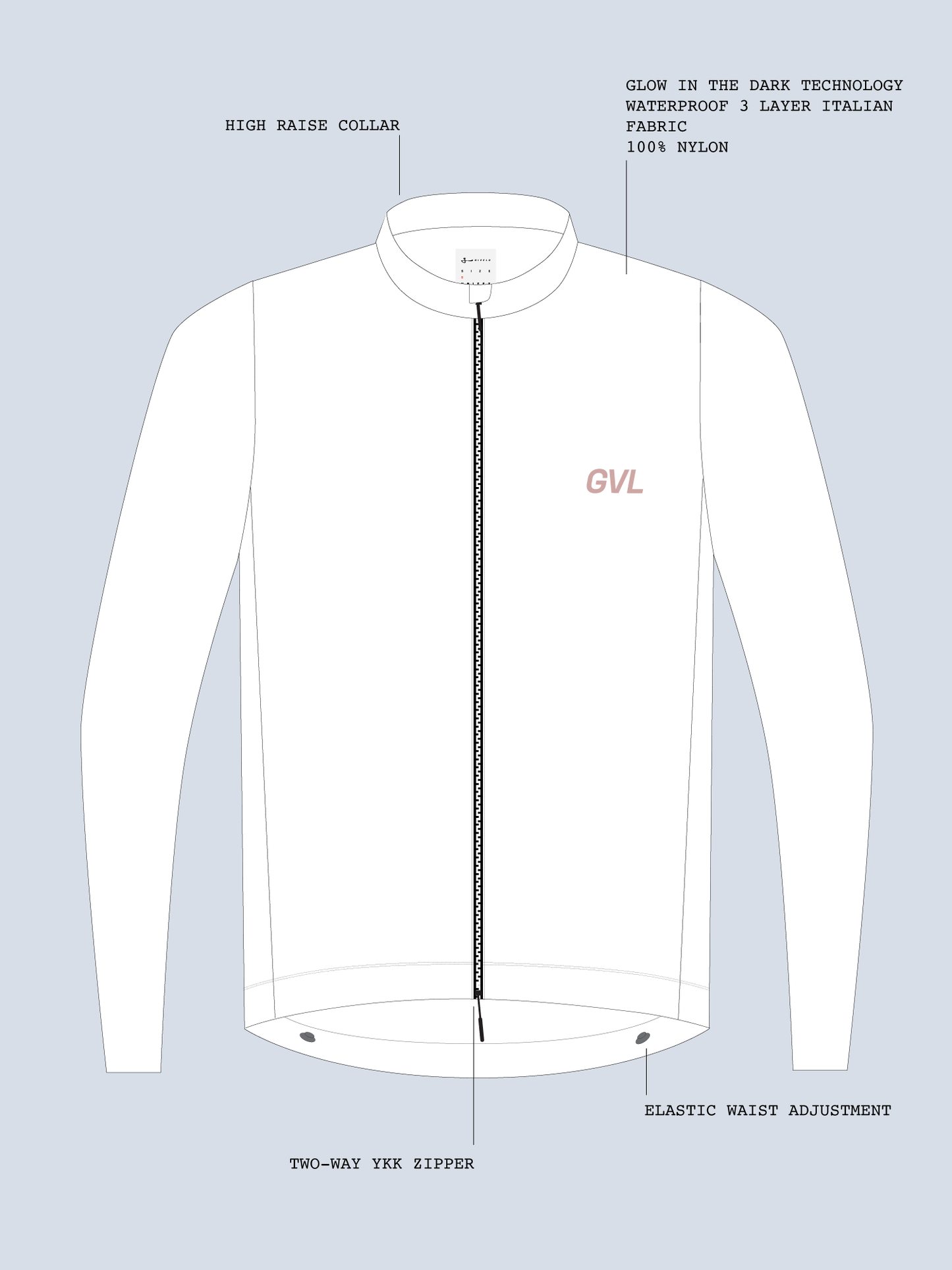 CHAQUETA WATERPROOF UNISEX C.D.A - ELECTRIC GLOW
